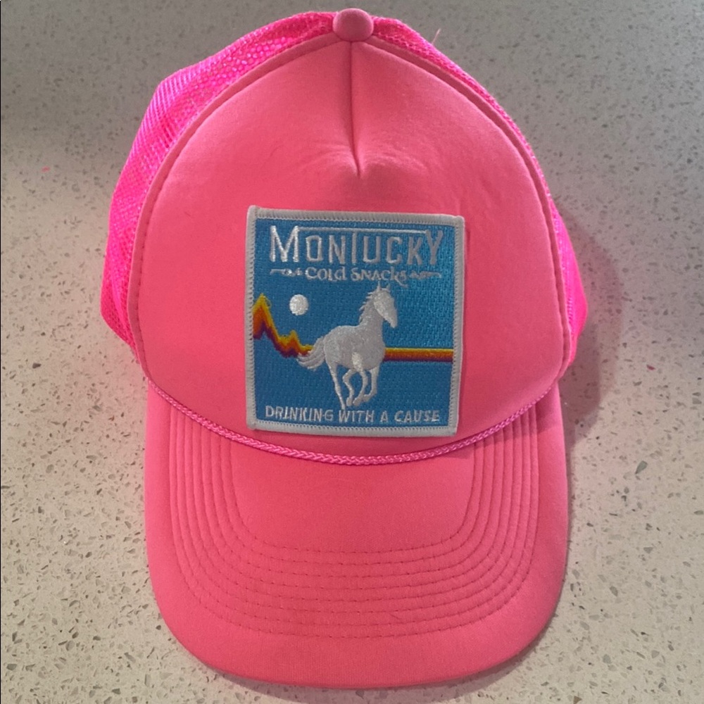 Pink Trucker Hat with Patch
